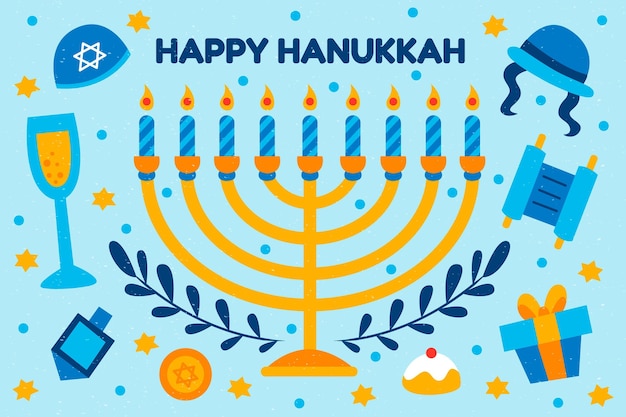 Free Vector hand drawn hanukkah concept