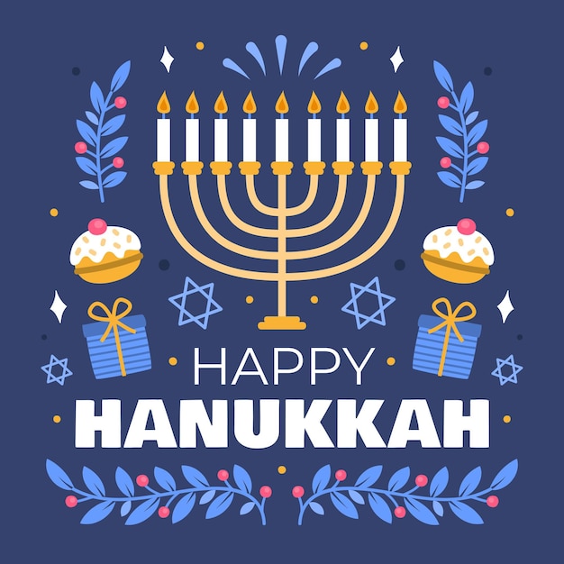 Free Vector hand drawn hanukkah concept