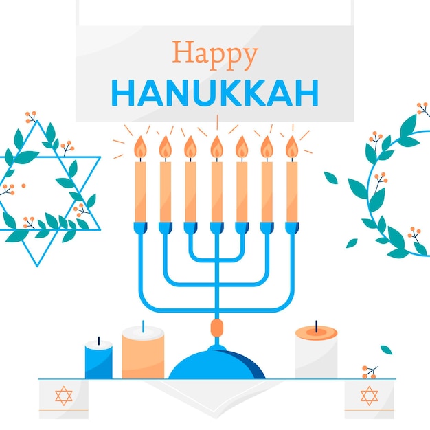 Free Vector hand drawn hanukkah