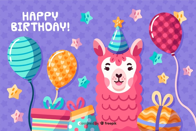 Hand drawn happy birthday background