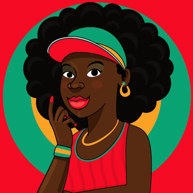 Free Vector hand drawn happy black person illustration