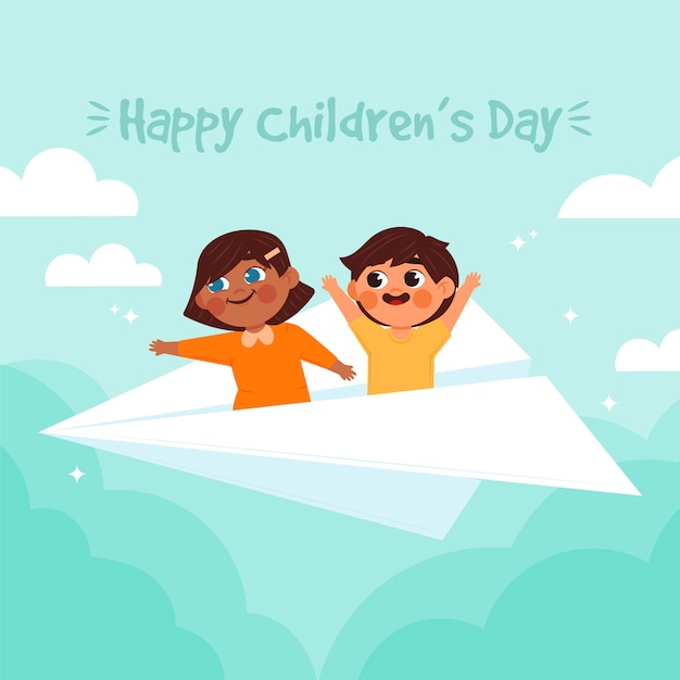 Hand drawn of happy children's day