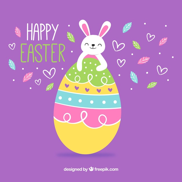 Free Vector hand drawn happy easter day background