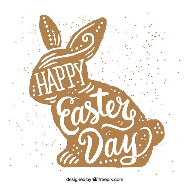 Free vector hand drawn happy easter day background