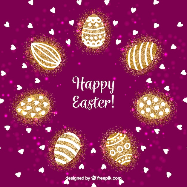 Free Vector hand drawn happy easter day background