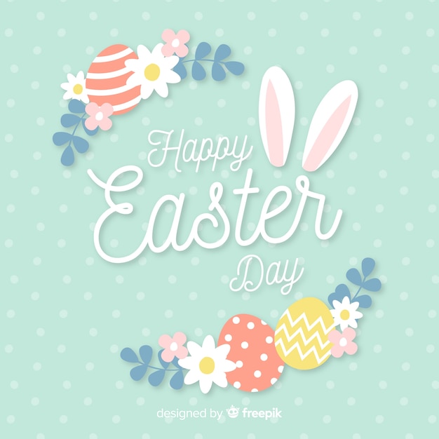 Hand drawn happy easter day background