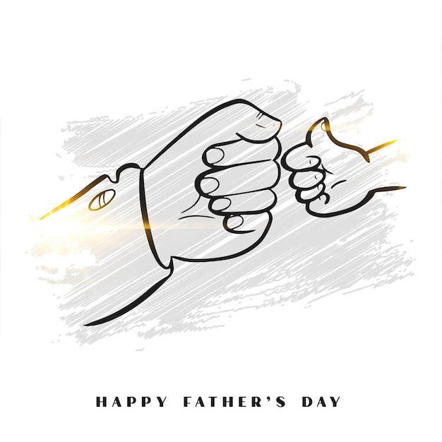 Free Vector hand drawn happy father's day sketch design