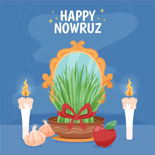 Free Vector hand drawn happy nowruz event