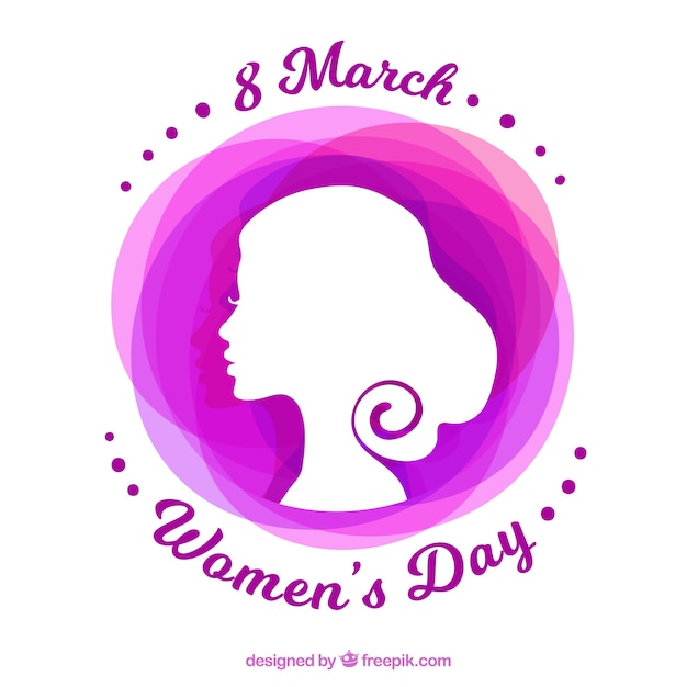 Hand drawn happy women's day background