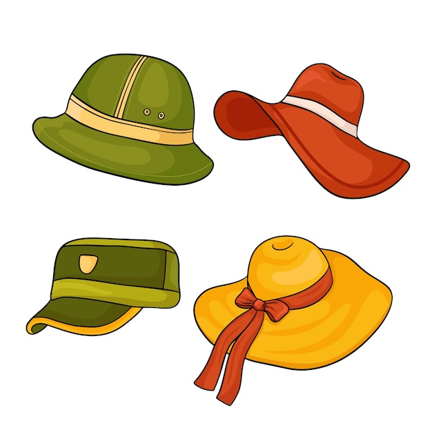 Free Vector hand drawn hat cartoon illustration