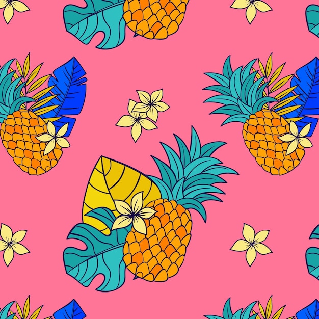 Free vector hand drawn hawaiian shirt pattern illustration