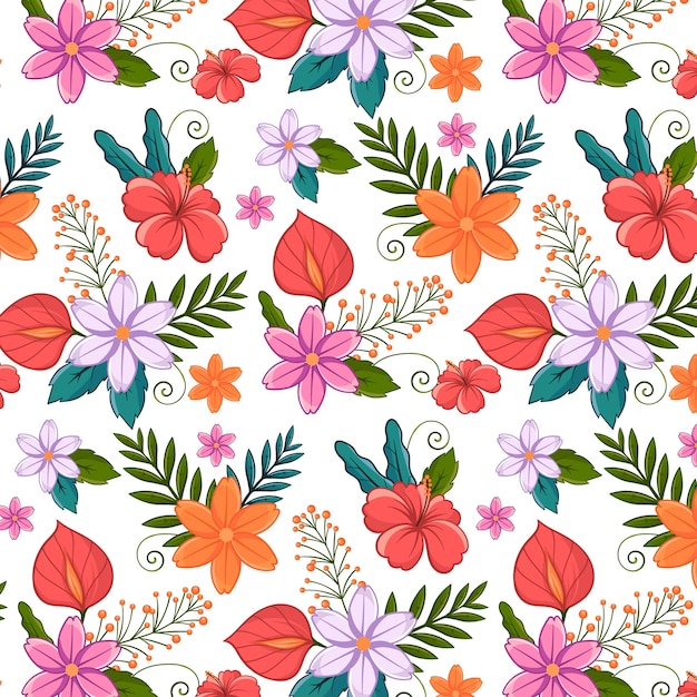 Hand drawn hawaiian shirt pattern illustration