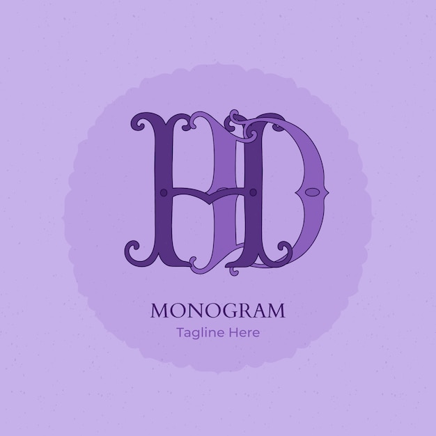 Free vector hand drawn hd monogram logo