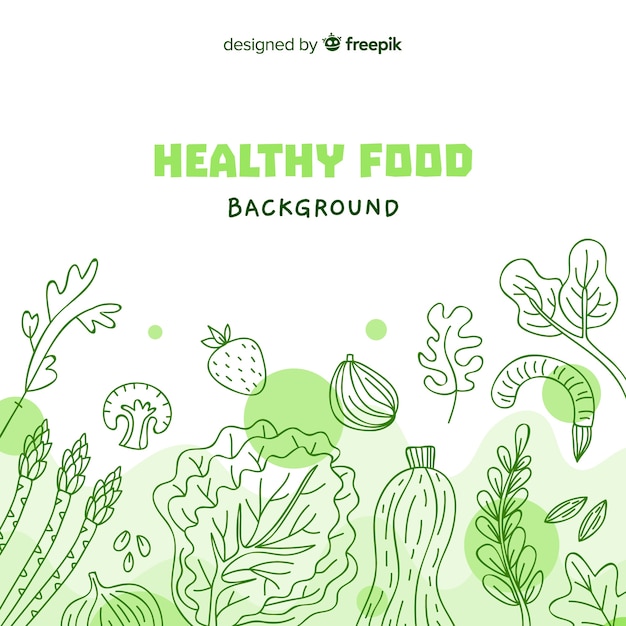 Free Vector hand drawn healthy food background