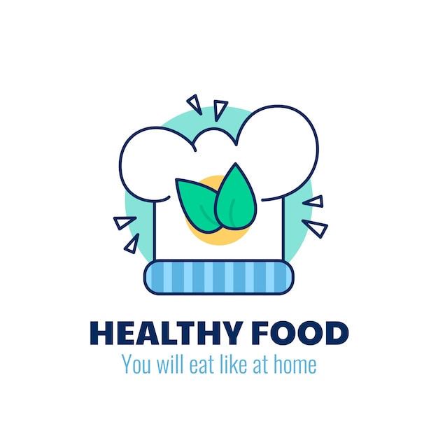 Hand drawn healthy food logo