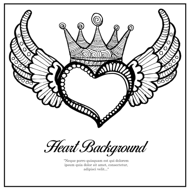 Free Vector hand drawn heart background