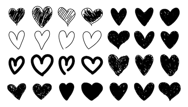 Hand drawn heart symbol illustration