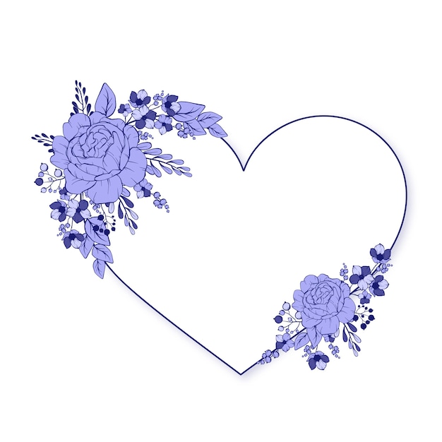 Free Vector hand drawn hearts border and frame