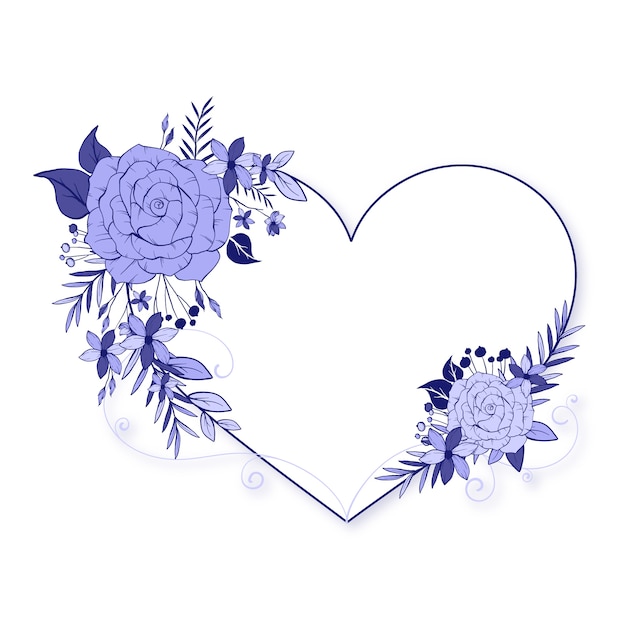 Free Vector hand drawn hearts border and frame