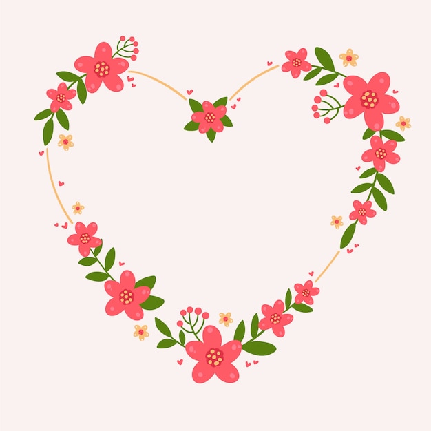 Free Vector hand drawn hearts border and frame