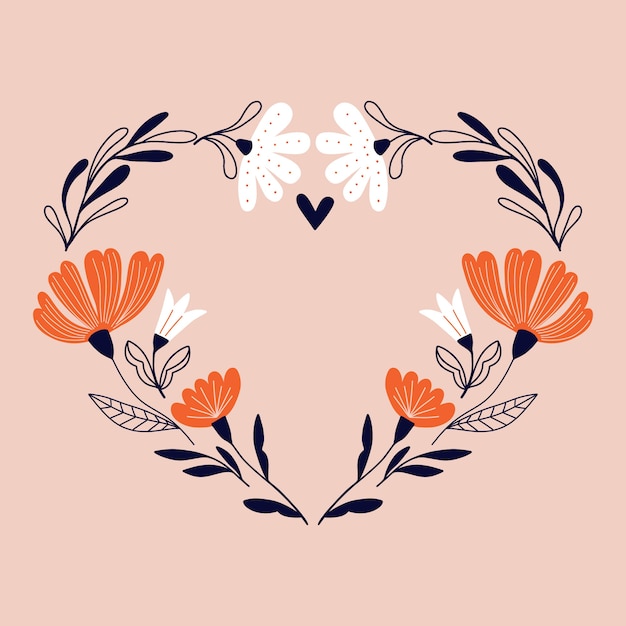 Free vector hand drawn hearts border and frame