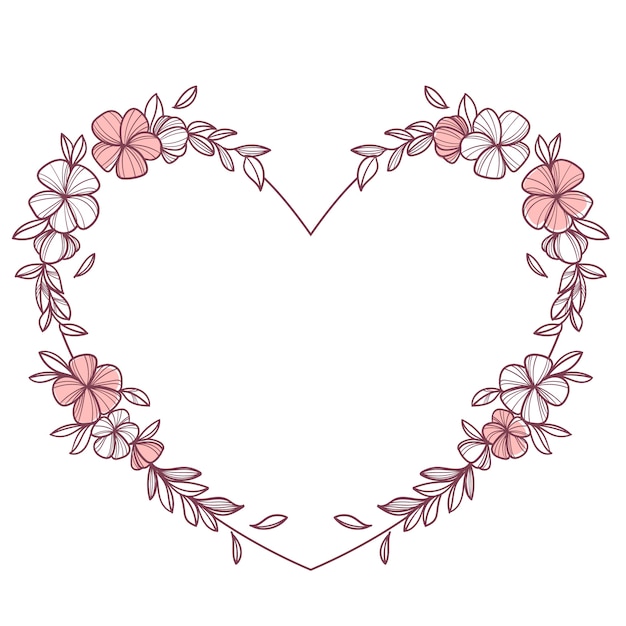 Free vector hand drawn hearts border and frame