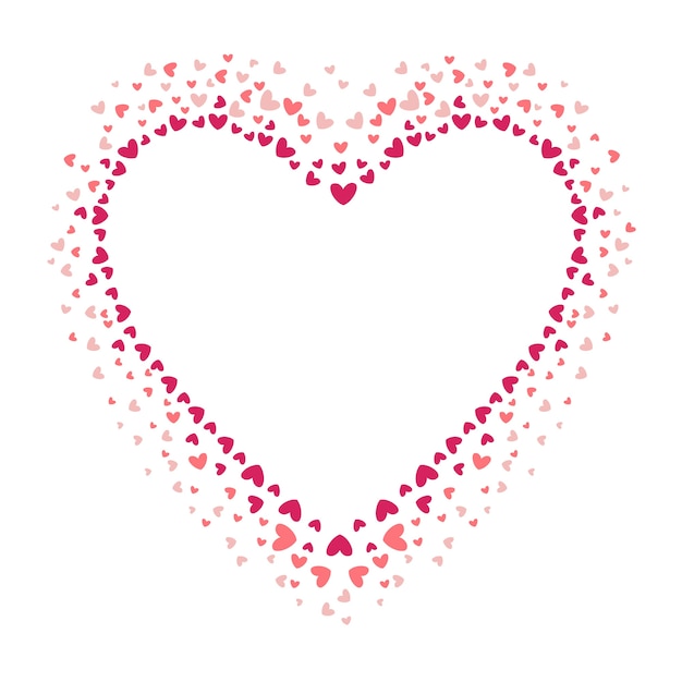 Free Vector hand drawn hearts border and frame