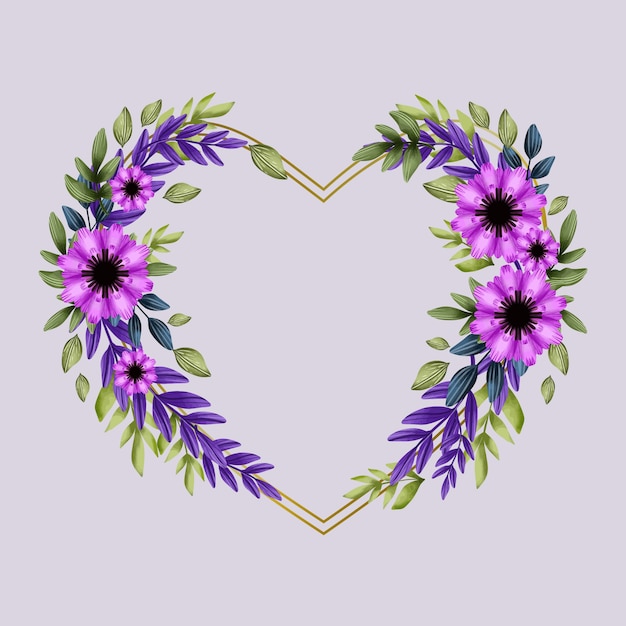 Free Vector hand drawn hearts border and frame