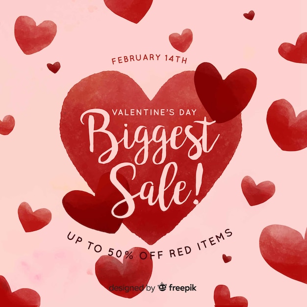 Hand drawn hearts valentine sale