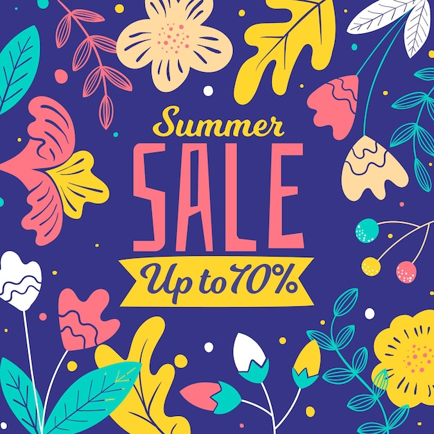 Hand drawn hello summer sale