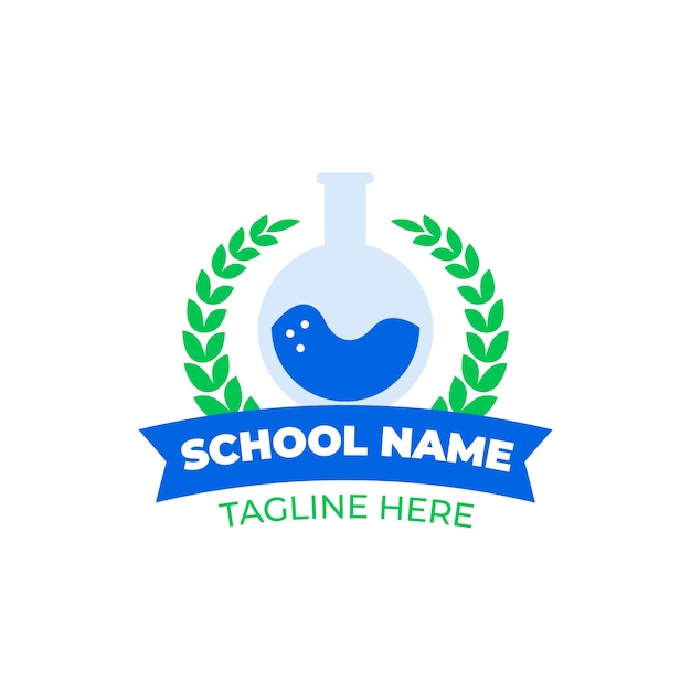 Hand drawn high school logo design