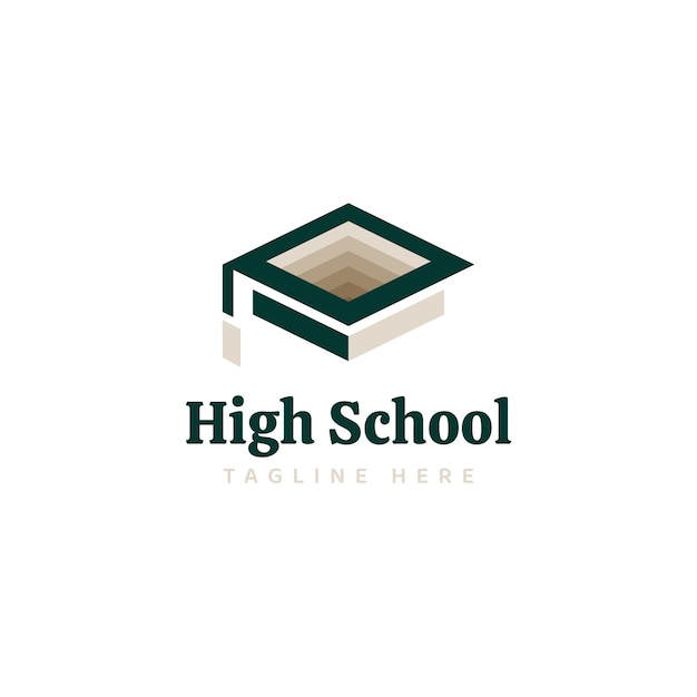 Free vector hand drawn high school logo design