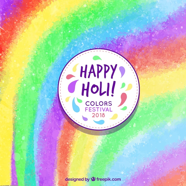 Free vector hand drawn holi festival background