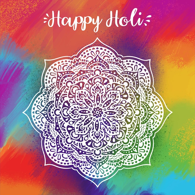 Free Vector hand drawn holi festival beautiful design and colourful background