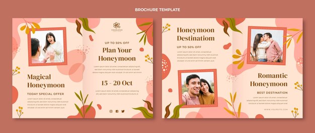 Hand drawn honeymoon brochure