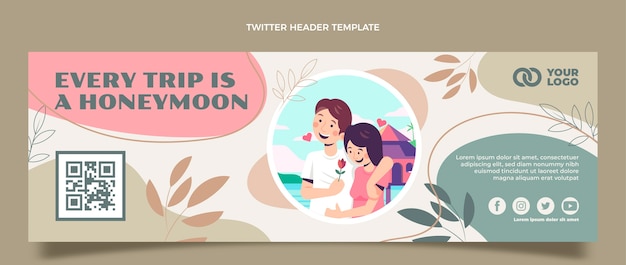 Hand drawn honeymoon twitter header