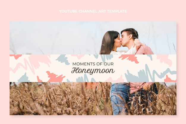 Hand drawn honeymoon youtube channel art