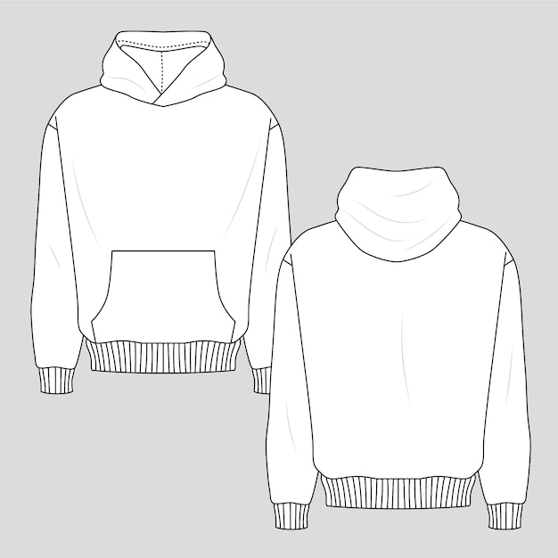 Free Vector hand drawn hoodie outline illustration