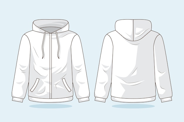 Free Vector hand drawn hoodie outline illustration