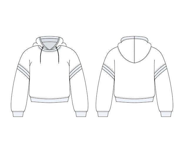 Free vector hand drawn hoodie outline illustration