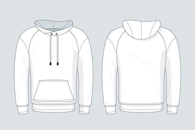 Free Vector hand drawn hoodie outline illustration