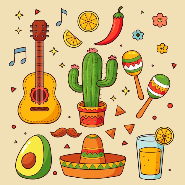 Free Vector hand drawn horizontal banner template for cinco de mayo celebration