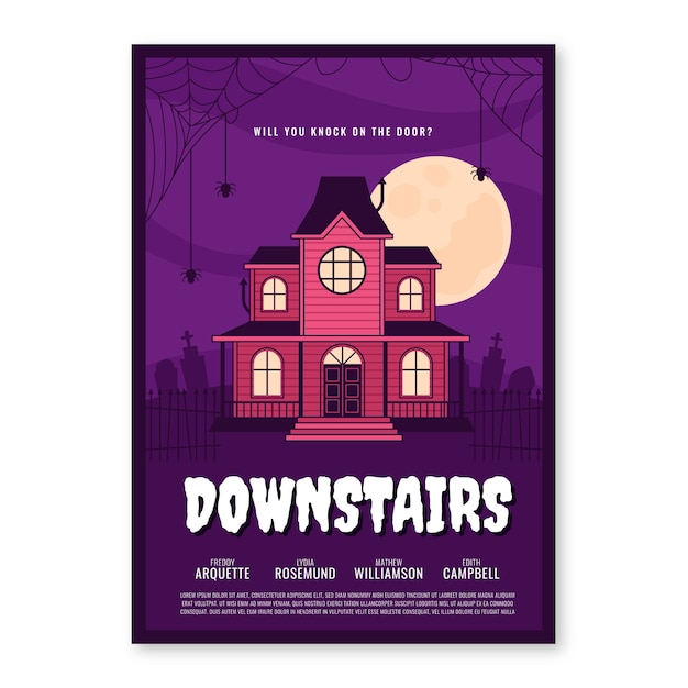 Hand drawn horror movie poster