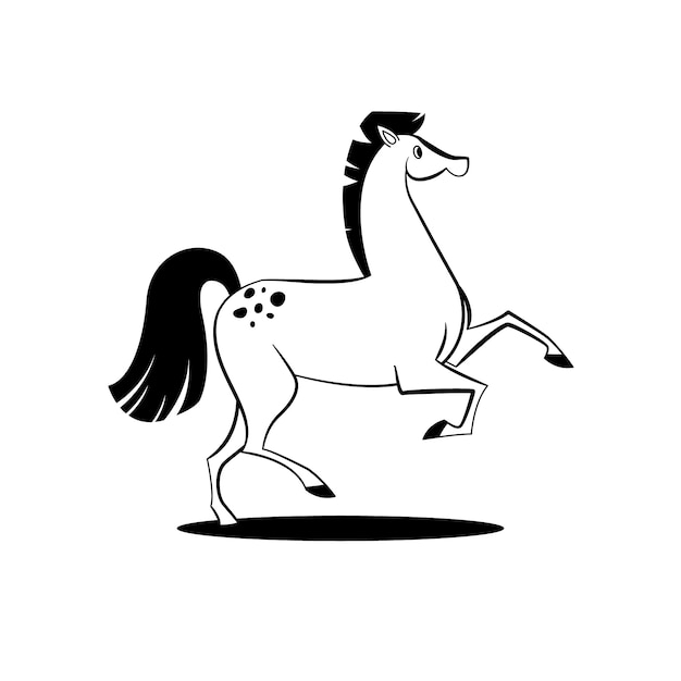 Free Vector hand drawn horse outline illustration