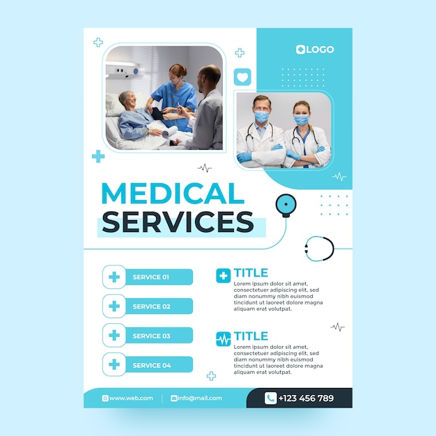 Free vector hand drawn hospital template