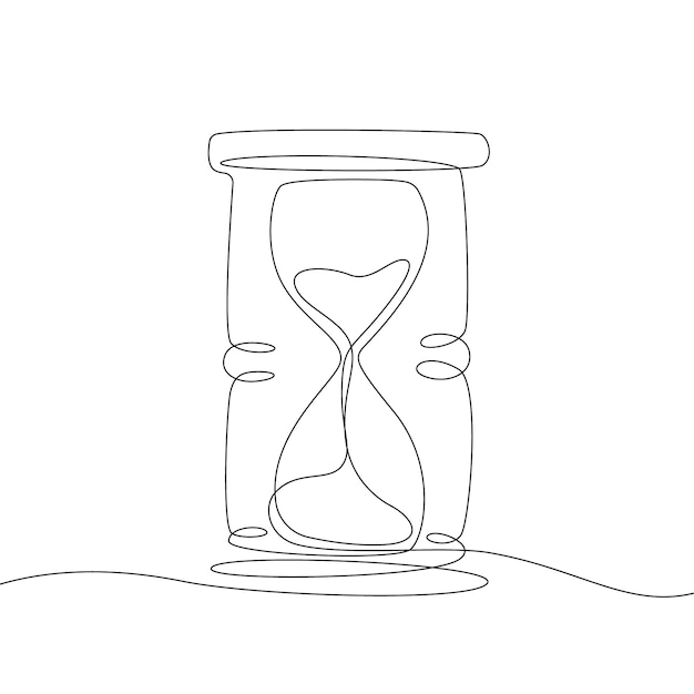 Hand drawn hourglass drawing illustration