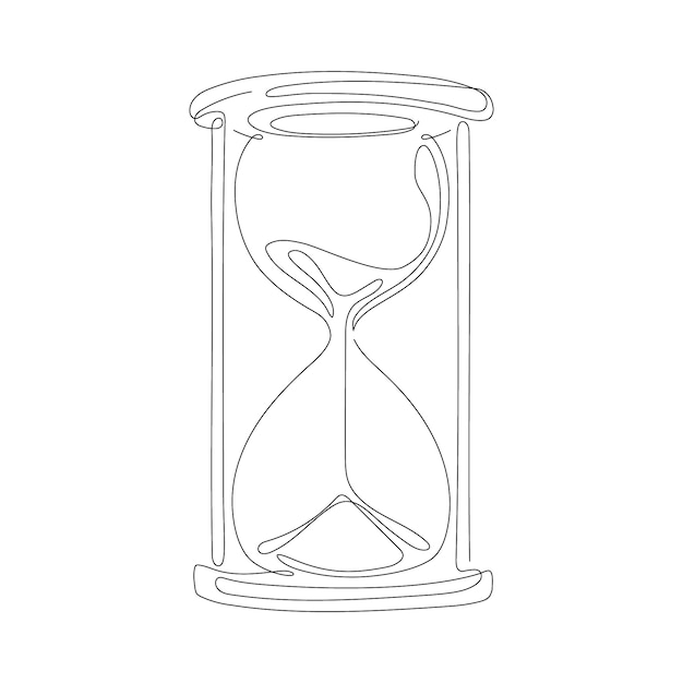 Free Vector hand drawn hourglass drawing illustration