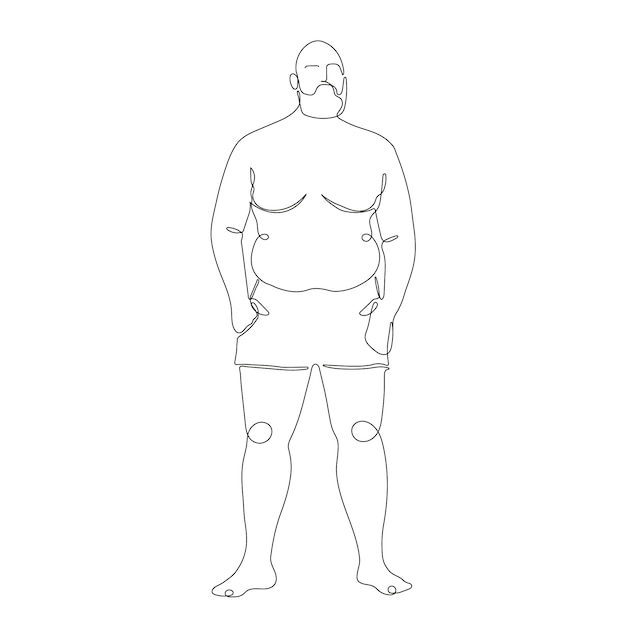 Free Vector hand drawn human body outline illustration