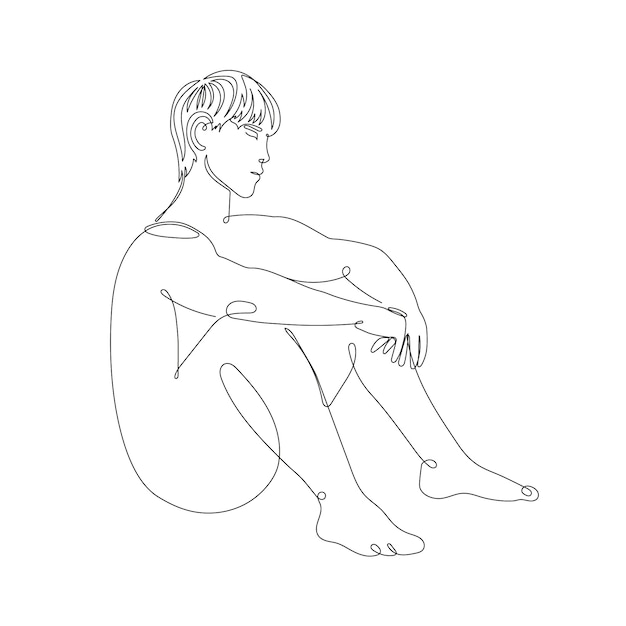 Free Vector hand drawn human body outline illustration