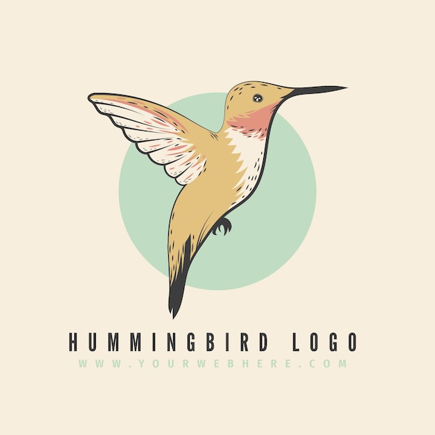 Free Vector hand drawn hummingbird logo design